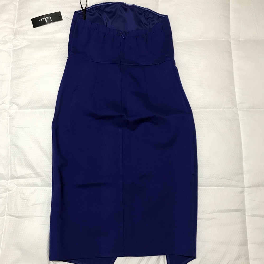 Royal blue strapless bodycon dress - Picture 4 of 6